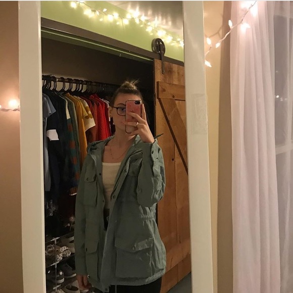 Urban Outfitters teal army jacket - Picture 2 of 5